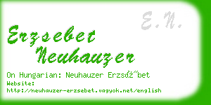 erzsebet neuhauzer business card